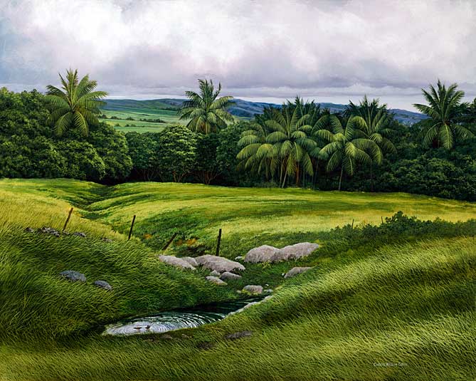 Painting by Curtis Wilson Cost: Bird Bath