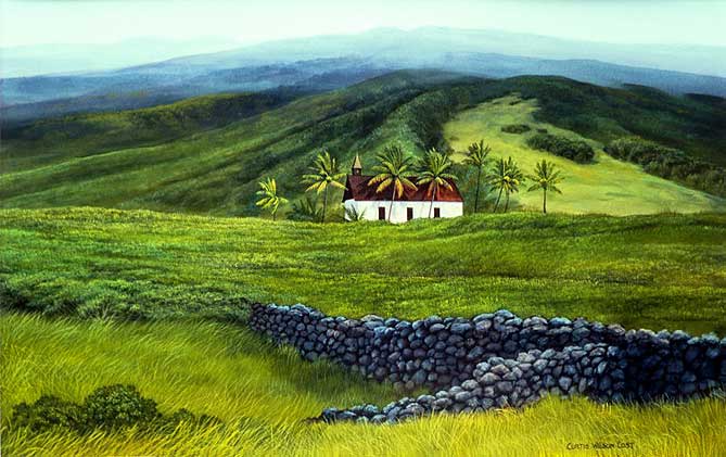 Painting by Curtis Wilson Cost: Hui Aloha Church Painting by Curtis Wilson Cost: Hui Aloha Church